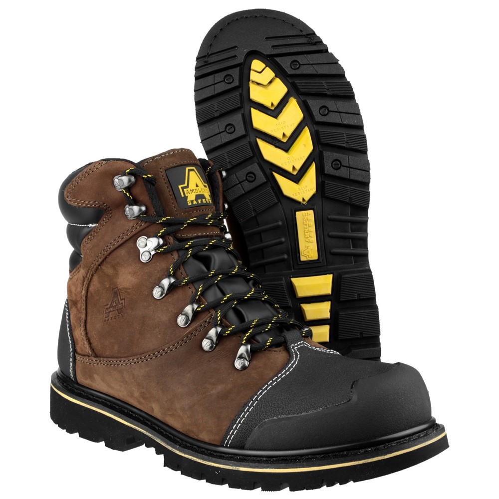 Men's WorkWear Pro Goodyear Welted Lace-Up Steel Toe Cap Safety Boots UK 7-11