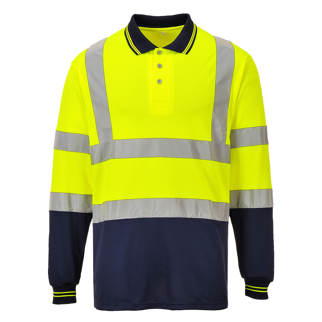 Portwest S279 Two Tone Long Sleeved Polo - Image 2