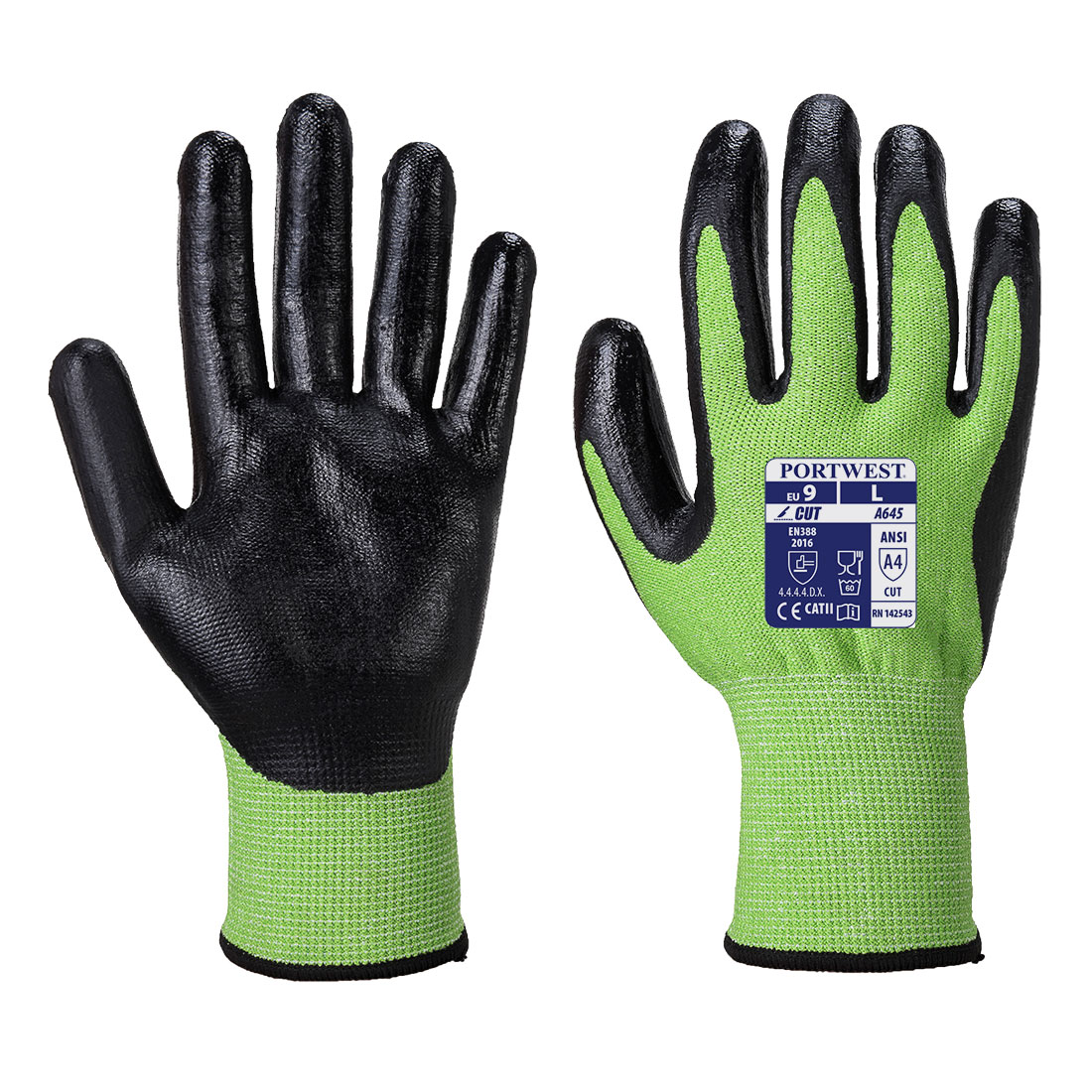 Portwest A645 Green Cut Nitrile Foam - Image 2