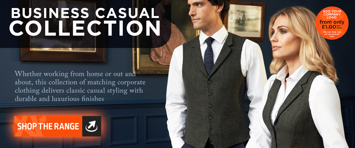 Business Casual Collection of corporate clothing; ideal for working at home and the office