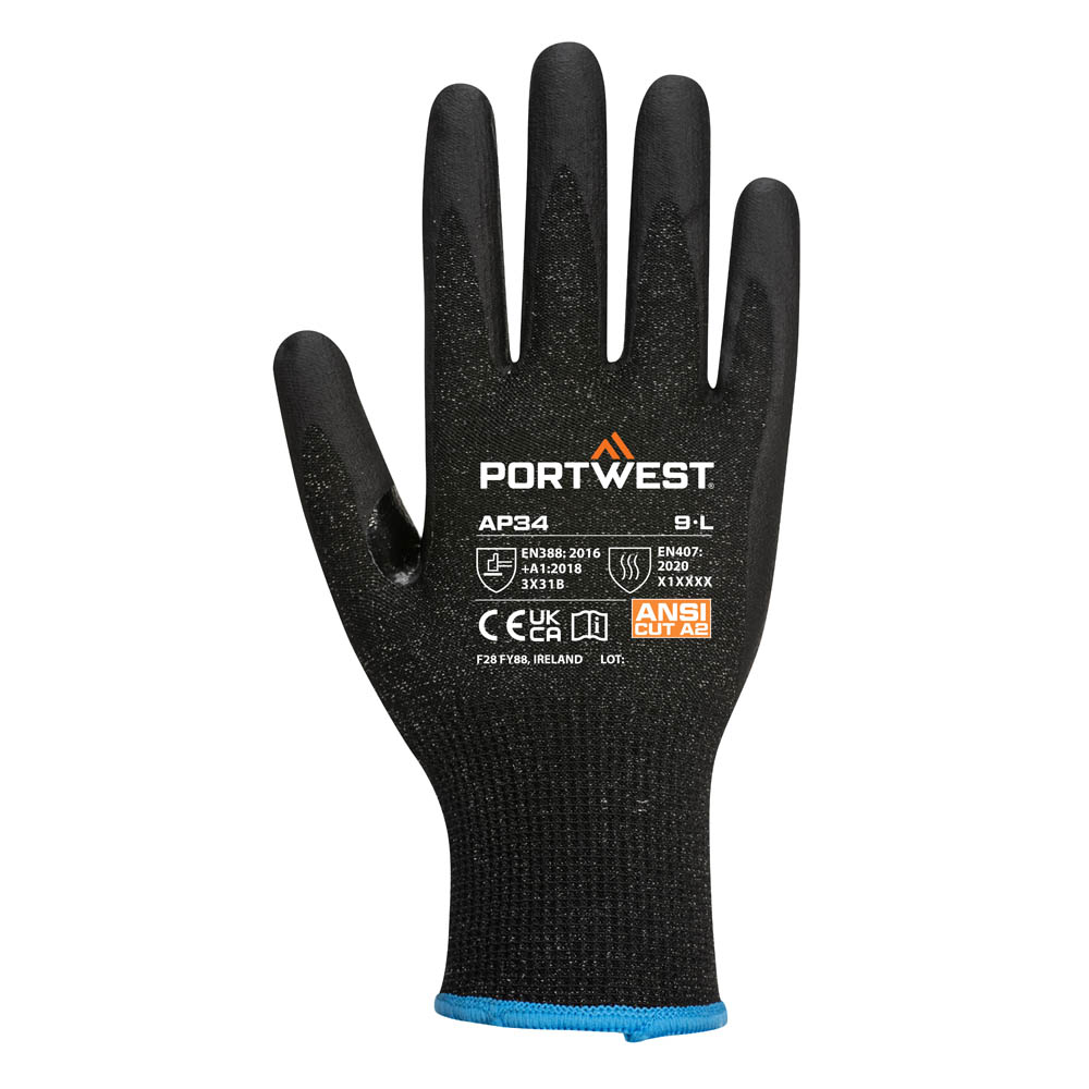 Portwest AP34 Nitrile Foam Touchscreen Glove Pack of 12 - Image 2