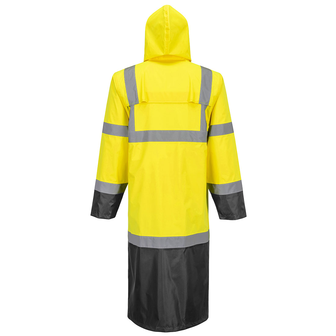 Portwest H446 Hi Vis Contrast Raincoat 122cm - Image 6
