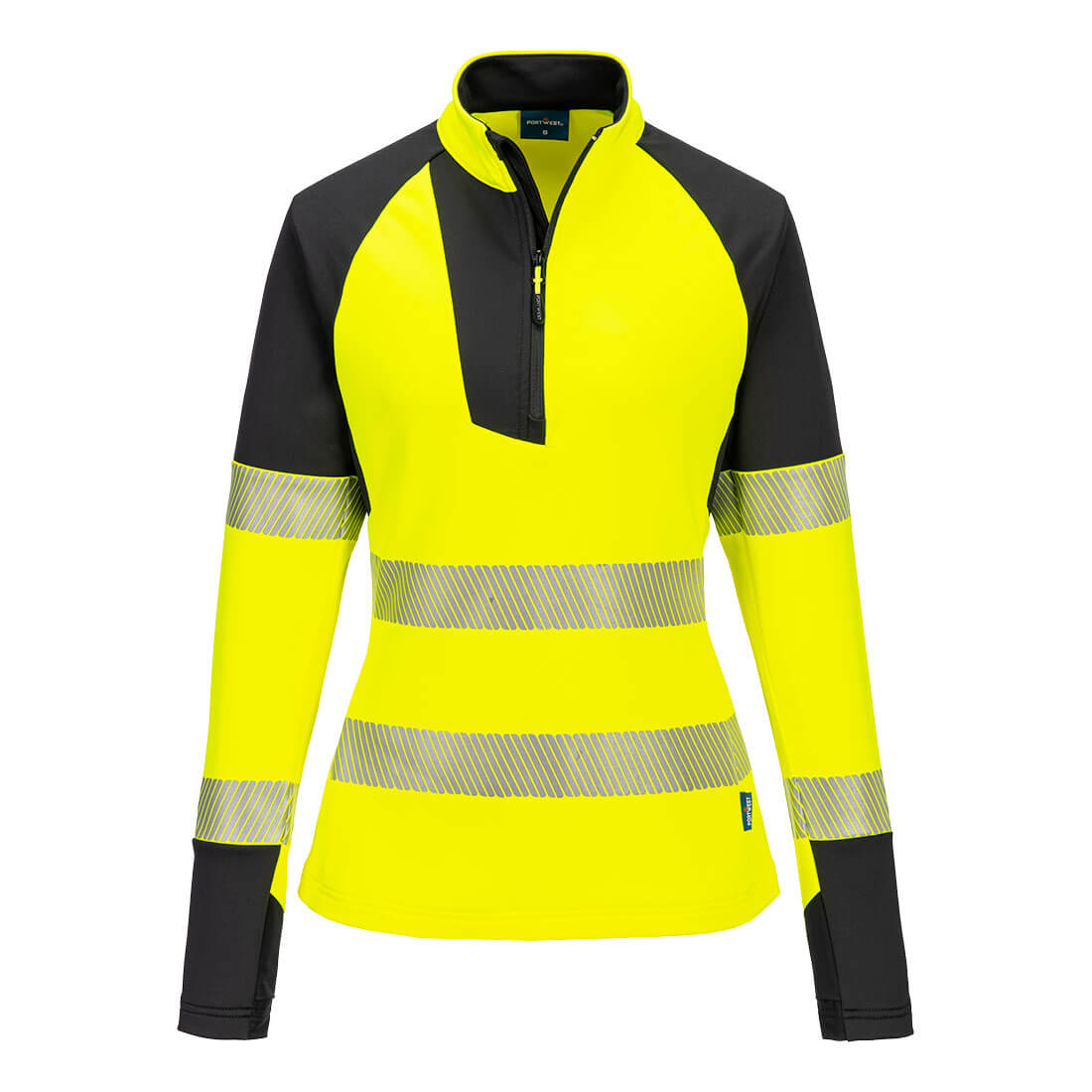 Portwest T173 Hi Vis Women's 1/4 Zip Sweatshirt - Image 3